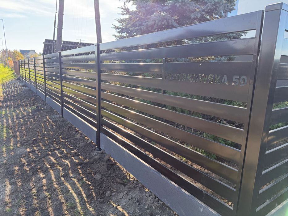 OGRODZENIE PALISADOWE  PALISADA montaż słupek ogrodzeniowy panelowe