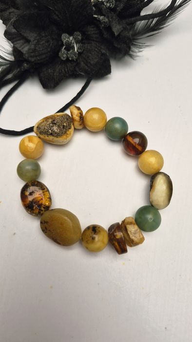 Amber bursztyn baltycki bransoletka mix