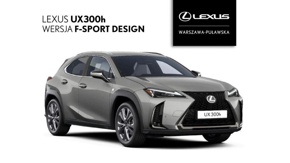 Lexus UX 300h 2.0 Hybrid 199KM FWD! F Sport Design - OD RĘKI!