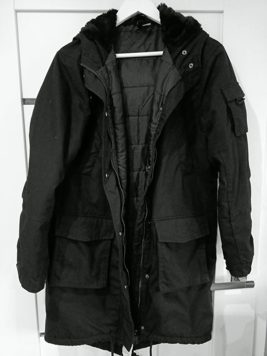 Czarna kurtka parka H&M 40