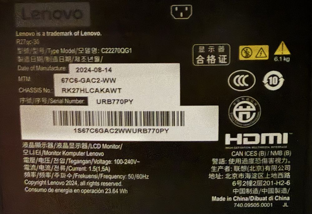 Monitor gaming Lenovo Legion