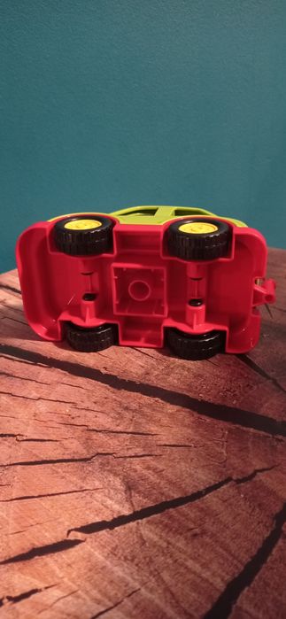 LEGO Duplo oryginalne zielony samochód wyścigowy + kierowca + kanister