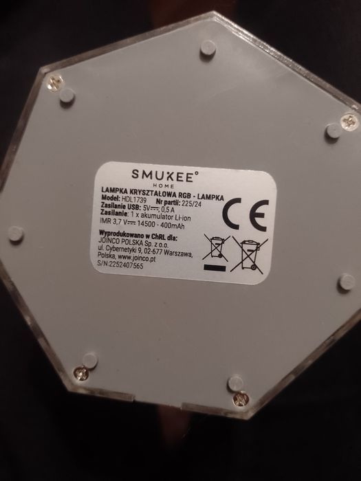 Lampka kryształowa RGB