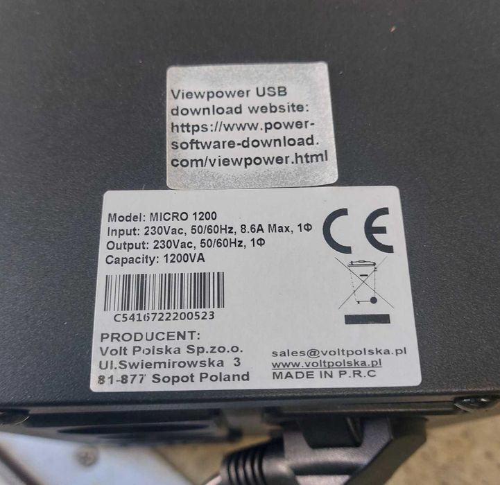 Zasilacz awaryjny VOLT Polska 1200VA