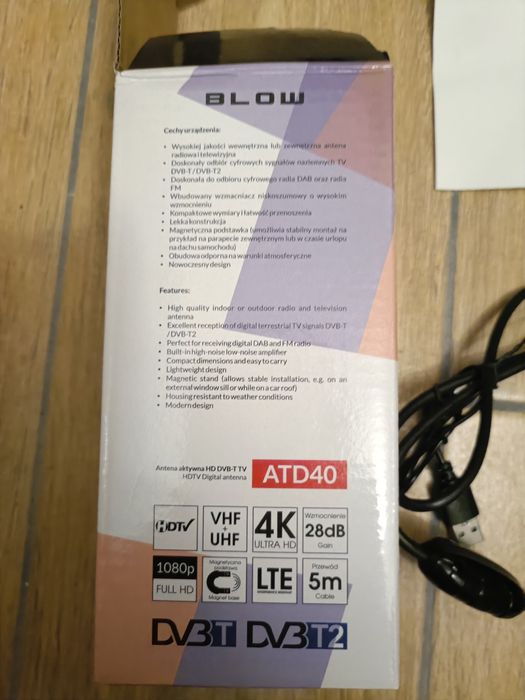 Antena pokojowa DVB-T/DVB-T 2