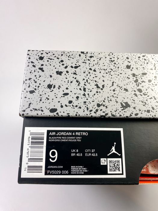Air Jordan 4 Retro Bred Reimagined - 42.5 / 44 / 44.5 EU