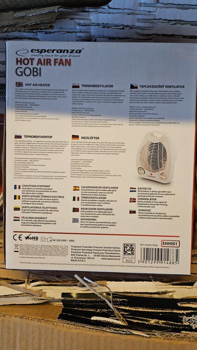 Nowy Termowentylator Esperanza EHH001 Gobi 1000W/2000W