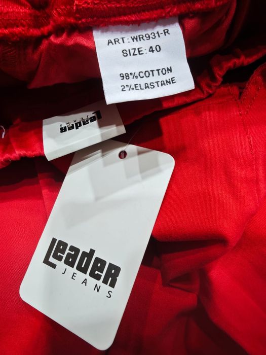 Nowe jeansy czerwone Leader włoskie roz 40