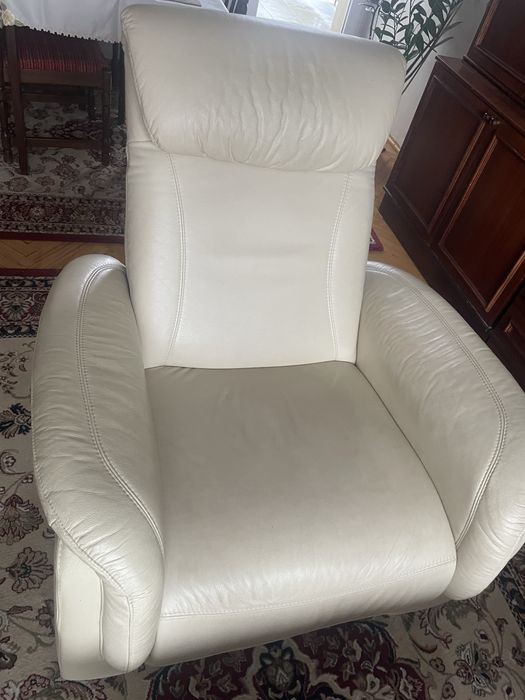 Fotel skórzany z funkcją relaks