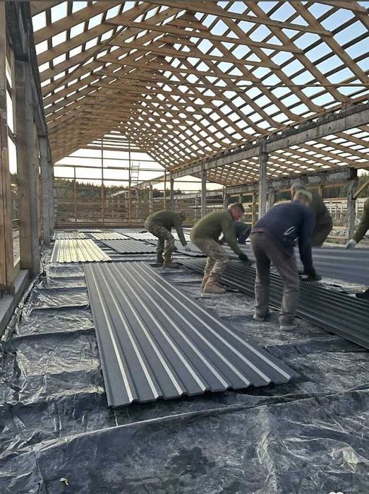 Дах, паркан, фасад — профнастил, черепиця, сайдинг від 119 грн/м²