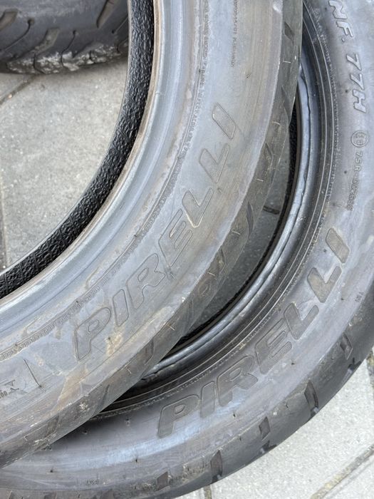 ЯК НОВІ 130/90/16 + 150/80/16 Pirelli мото шини комплект резина склад