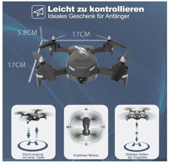 Dron Wipkviey T26 z kamerą HD 1080P i 2 akumulatorami