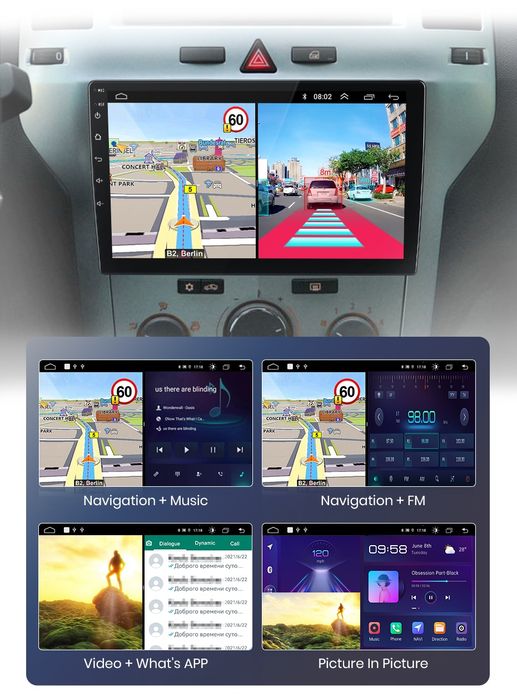 Rádio 9" Opel Astra Zafira Antara 2005-14 Carplay GPS Wi-Fi novo