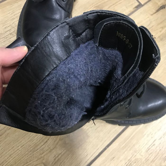 Зимние чёрные ботинки, 37 размера