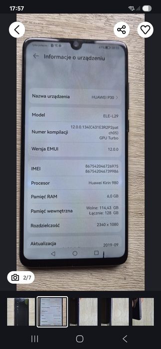 Części do Huawei p30