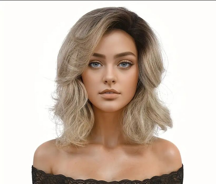 Peruka blond platyna gradient