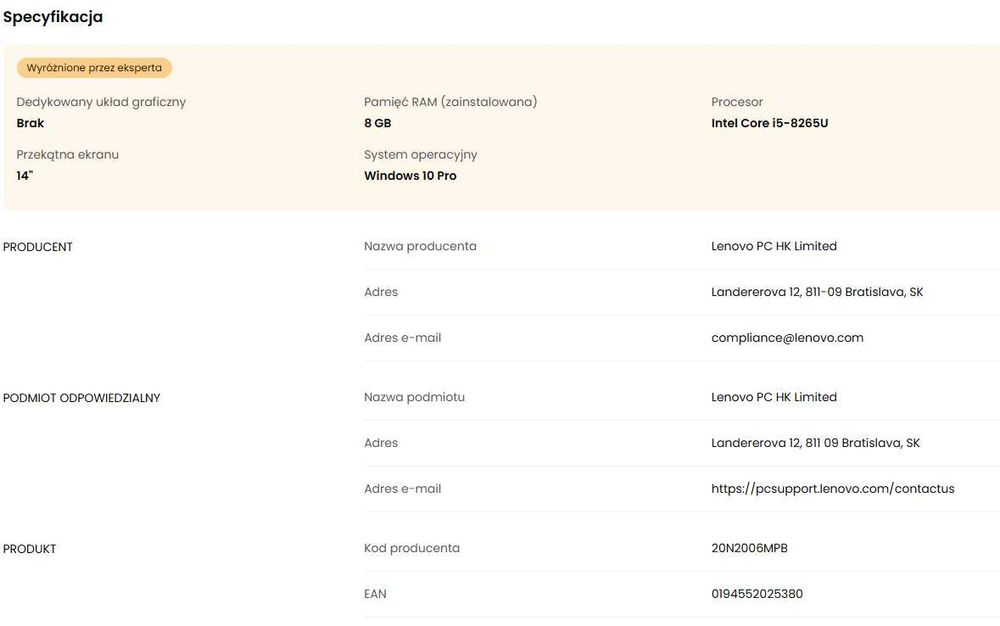 notebook Lenovo T490
