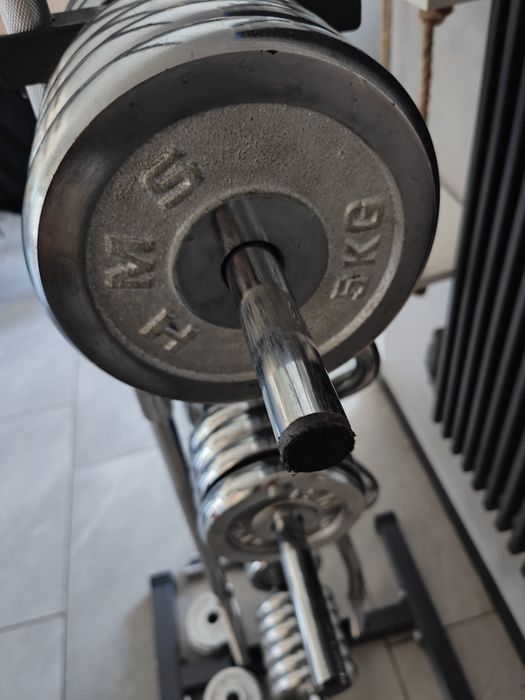 Zestaw do ćwiczeń HMS + ławeczka stojak siłownia  ciężary