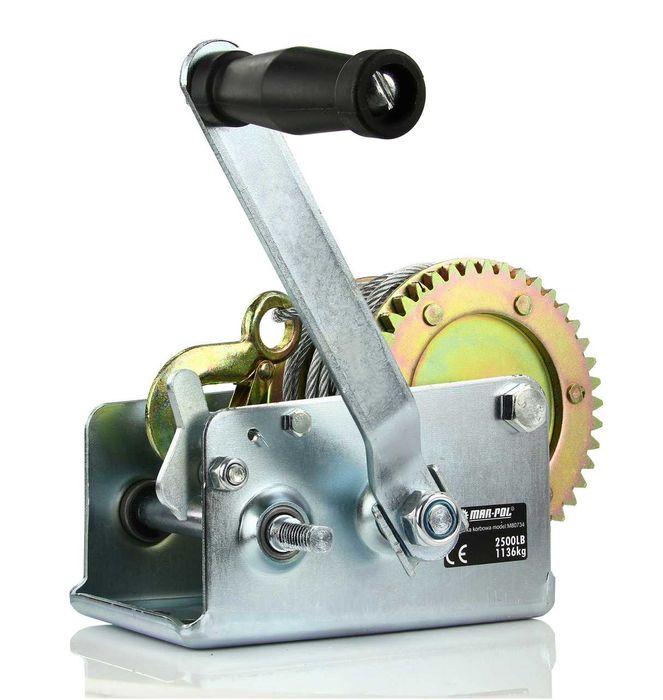Wciągarka wyciągarka korbowa linowa ręczna 1136kg 10m M80734 NOWA