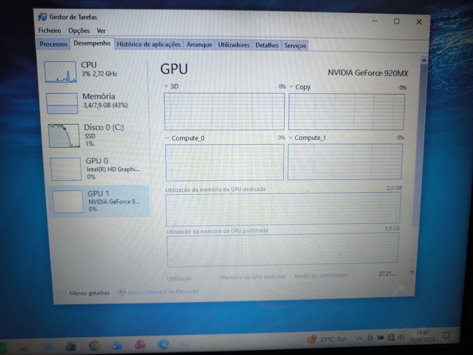 Portátil Gaming i5 6300U | 8GB RAM | UHD + GT 920MX vendo ou troco