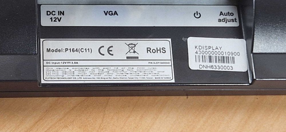 Monitor 8" entrada VGA