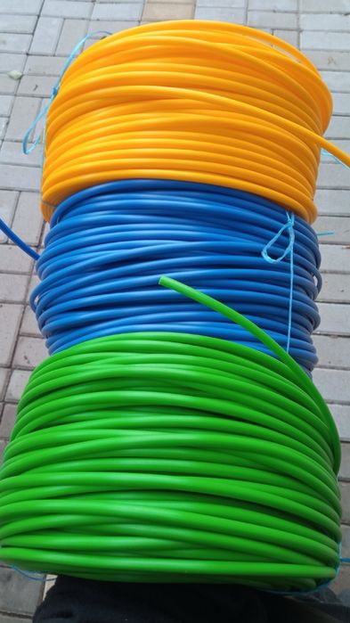 Штучный ротанг. Двухцветный полиротанг для кашпо Береза 6 мм