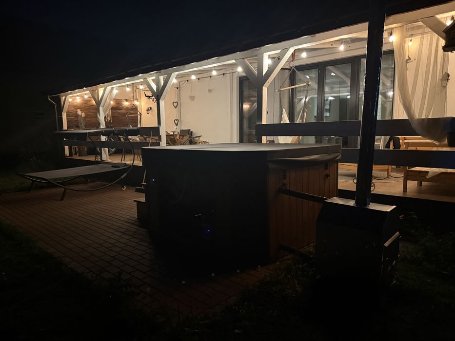 Domek jedyny na dzialce/ na wynajem / balia/jacuzzi na wylaczność/kominek/taras/rowery/Podlasie