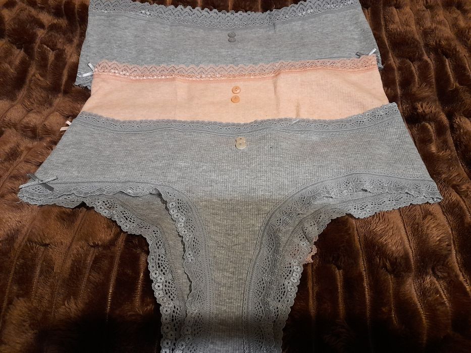 Figi Damskie Bawełna Prązkowana