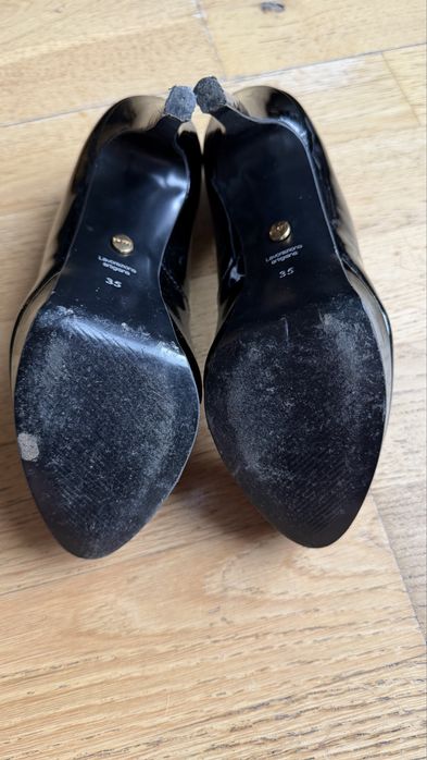 Czarne lakierowane szpilki Primamoda r. 35 | Platforma | Eleganckie