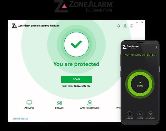 Antywirus na 5 urządzeń Zone Alarm