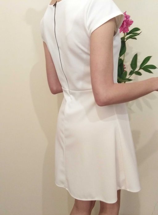 Biała sukienka z plisami tenis style white dress Balerina pleated dres