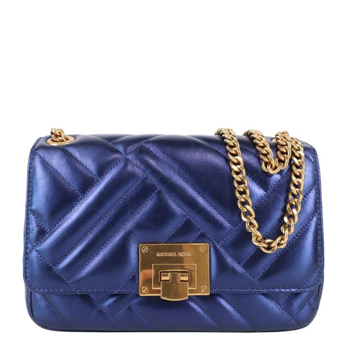 Michael Kors Damska Torba na Ramię Niebieska Skórzana ACS5837
