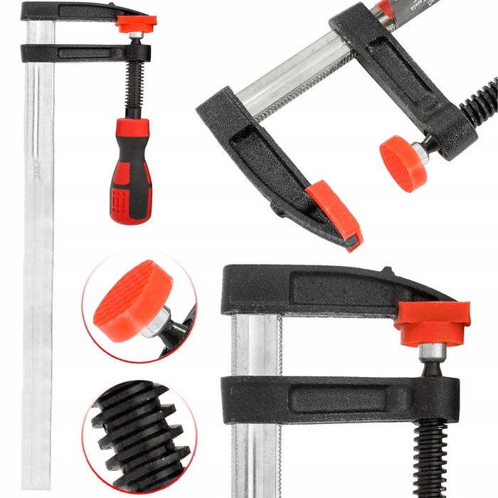 Ścisk Stolarski Do Drewna Zacisk Uchwyt 500x120mm Typ F Warsztatowy St