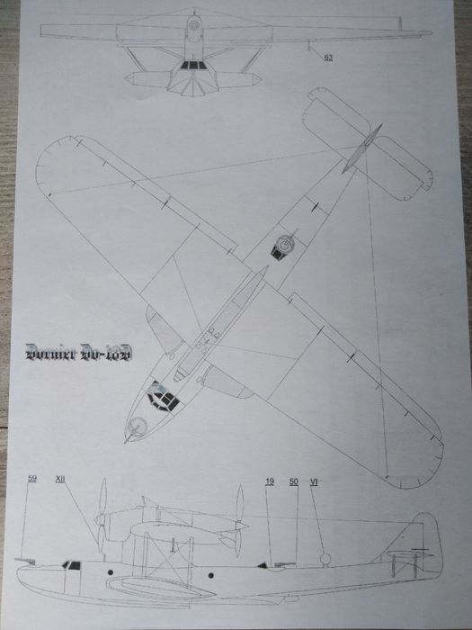 Модель з картону Dornier Do-18D