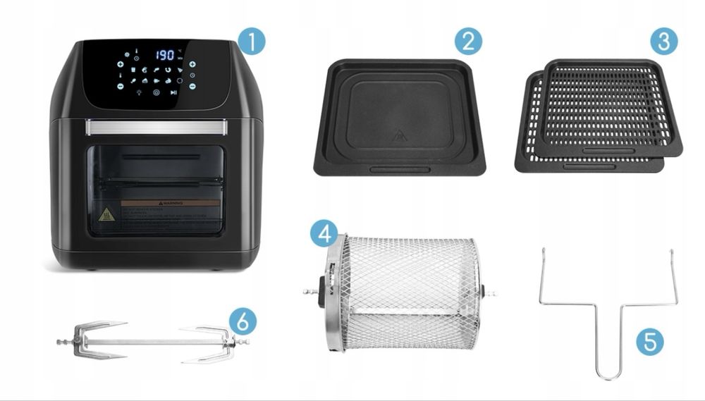 АерогрильА 12 л XXL 1500 Вт LCD RITZERLAND