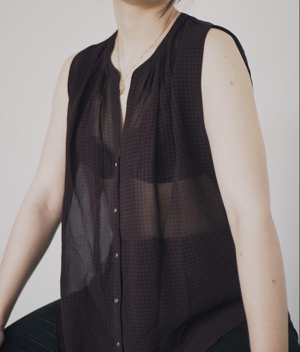 Koszula oversize mgiełka w kratkę