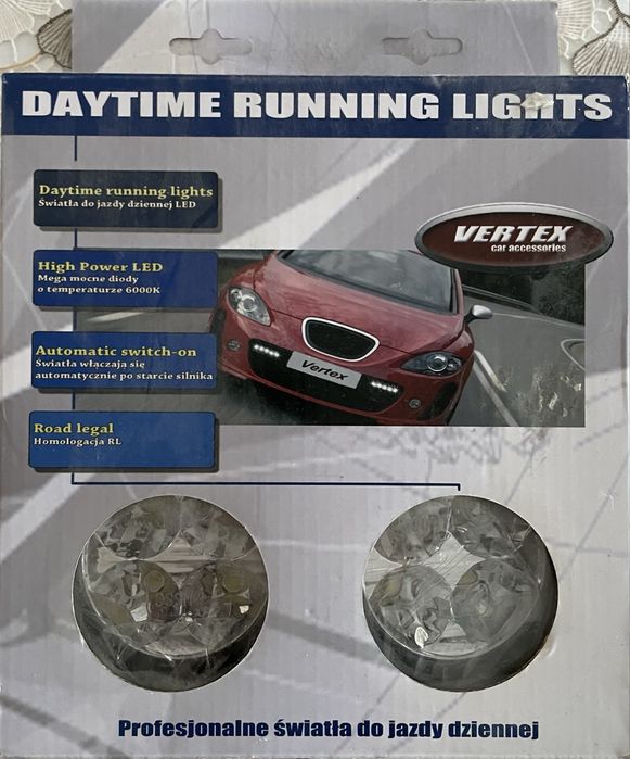 Światła do jazdy dziennej okrągłe 510HP 7cm Vertex
