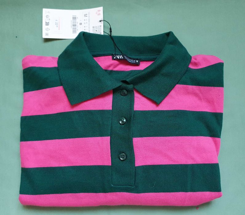 Поло сорочка в смужку "ZARA" m-l
