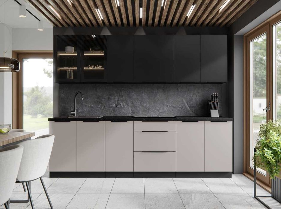 Zestaw "B" mebli kuchennych Arona Cashmere 260cm modułowe pod wymiar