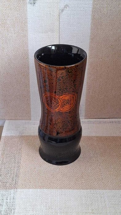 WYSOKI wazon / flakon z Laki, na suche bukiety i żywe kwiaty PRL retro