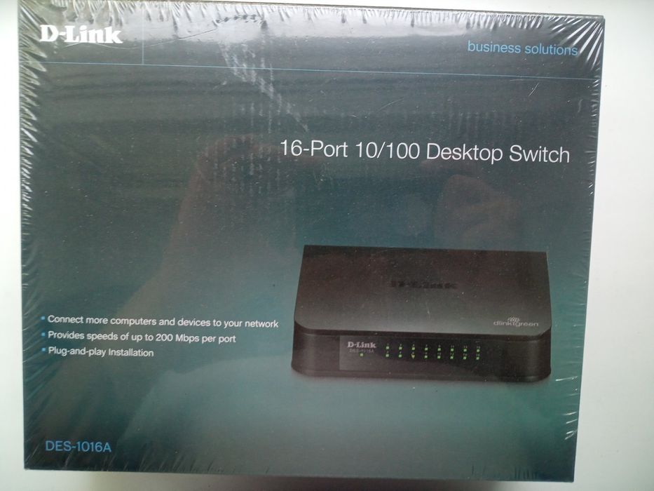 Новый коммутатор запакованный D-Link DES-1016A