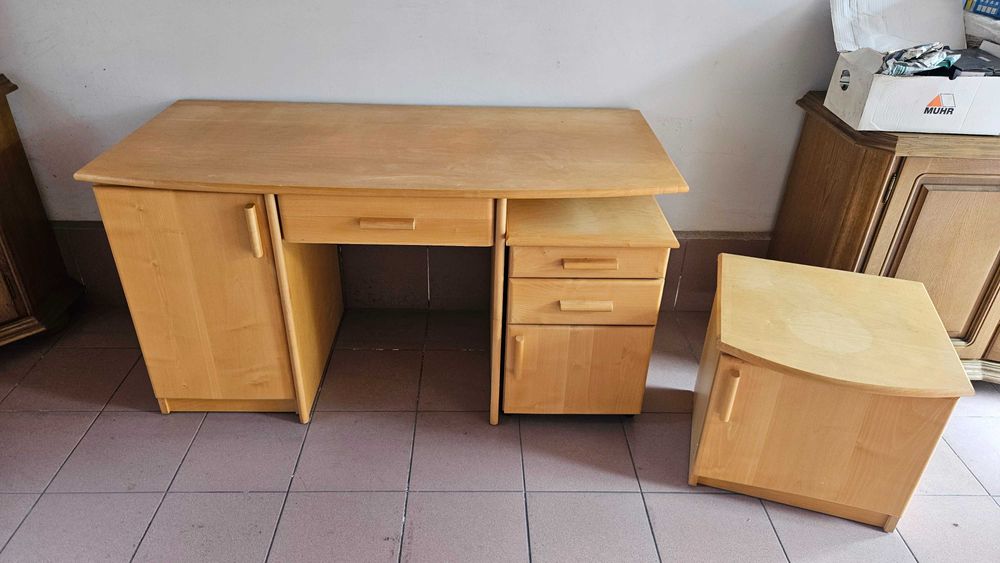 Biurko drewno + płyta PRZECENA