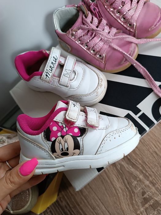 3 pary butów sneakersy botki trampki dla dziewczynki 20 21