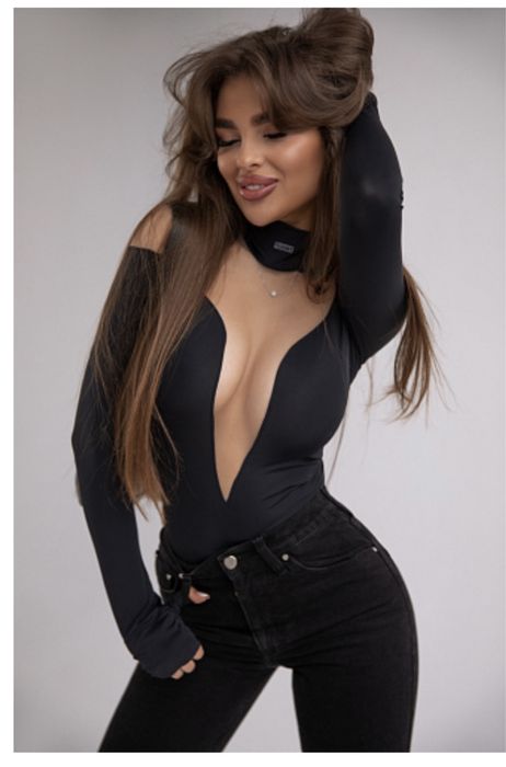 Lior Ліор чёрный бодик сеткой кэжуал