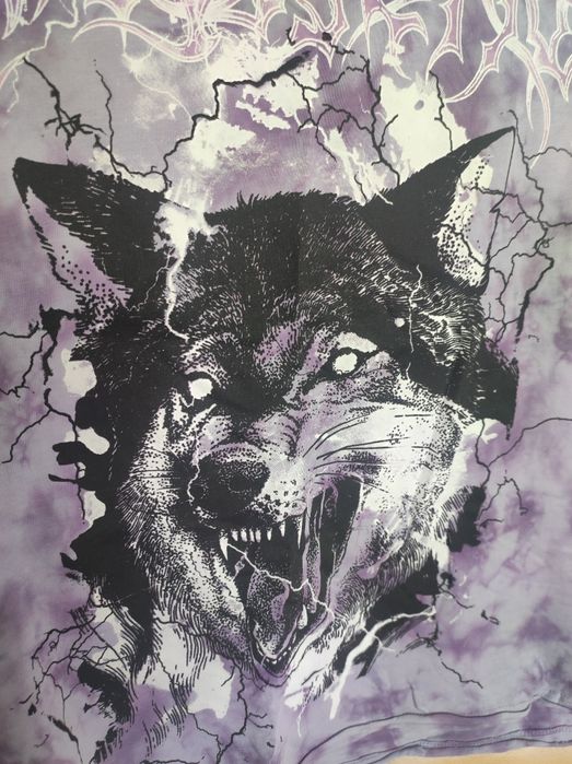 Medicine t-shirt bawełniany kolor fioletowy  Wilk