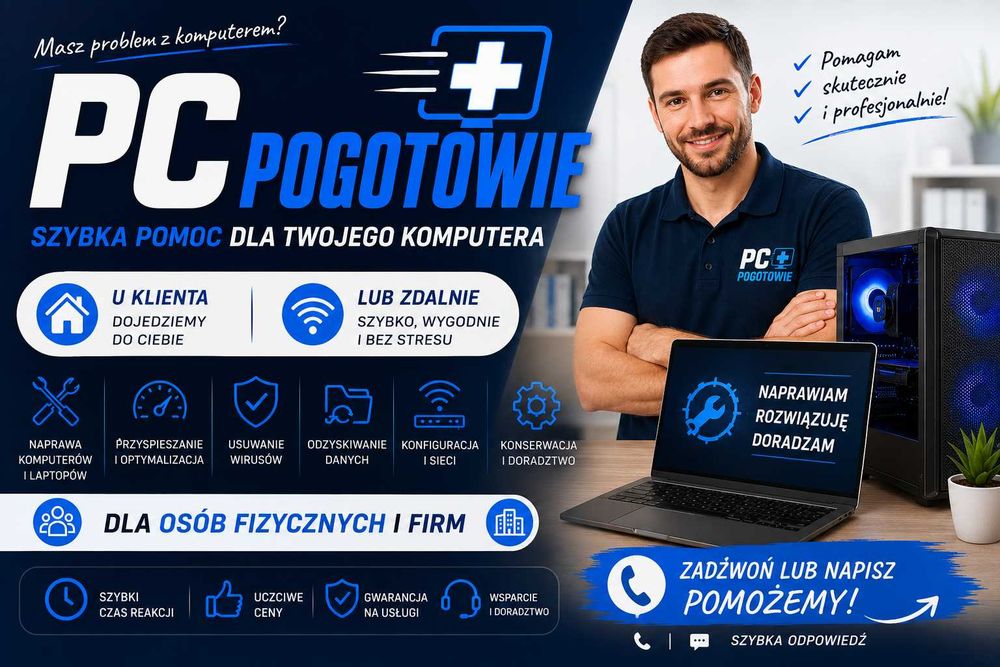 PC Pogotowie: PC AID - naprawa komputerów i laptopów odzyskiwanie danych English IT Support