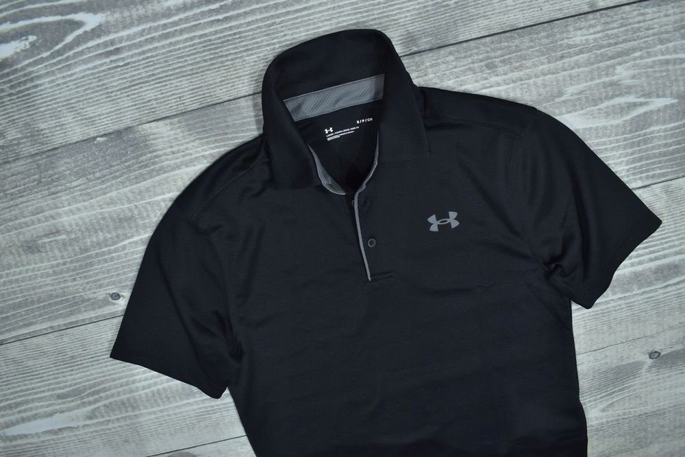 Under Armour Czarna Koszulka Polo Męska Loose S