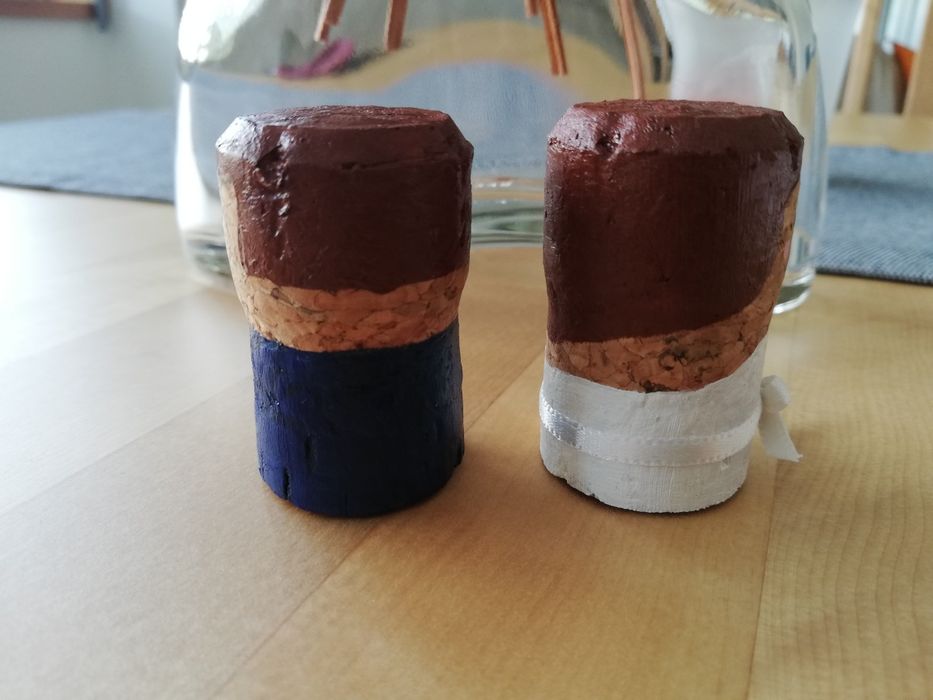 Topo de bolo noivos cortiça NOVO