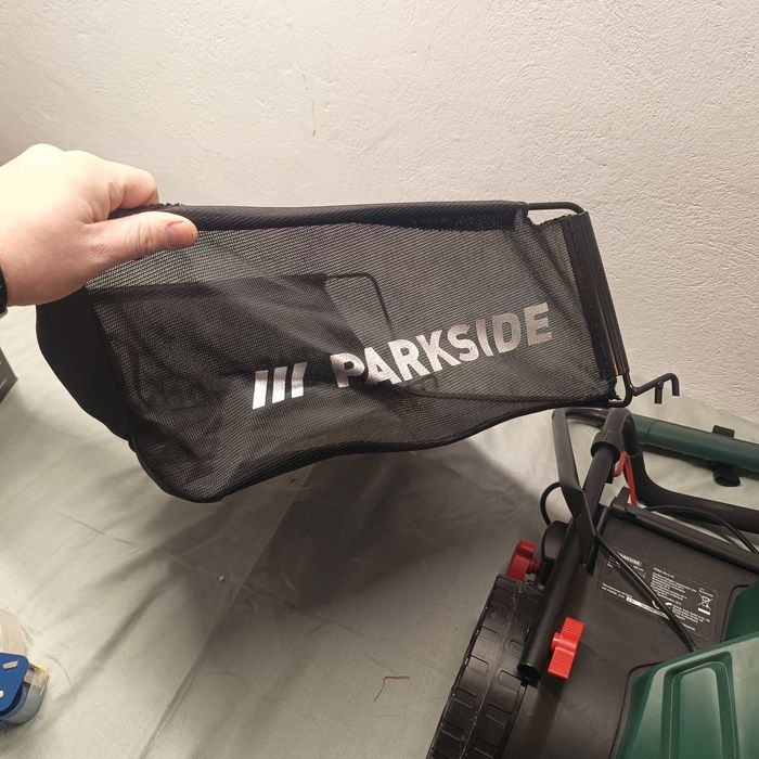 Nowa akumulatorowa kosiarka wrzecionowa Parkside PSMA 20-Li A1.