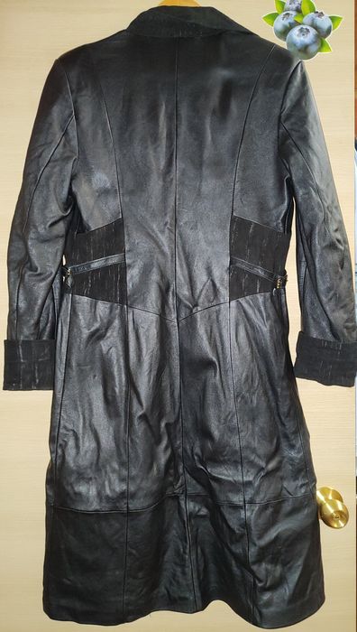 Плащ кардиган кожаный